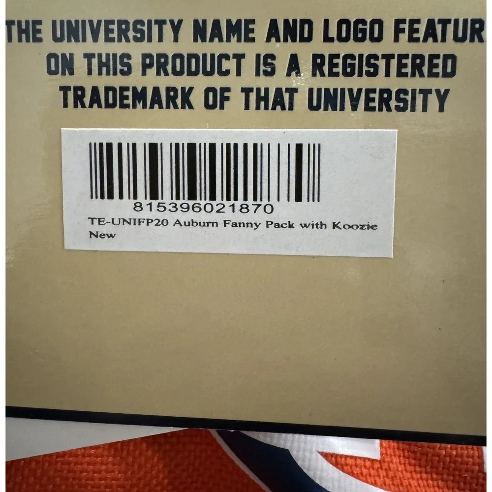 Campus Specialties Auburn University Fanny Pack With Drink Holder Koozie NEW